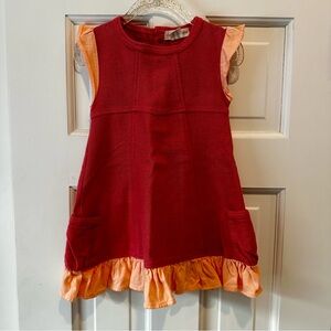 Violet + Mose Pink and Orange 100% Organic Cotton Dress